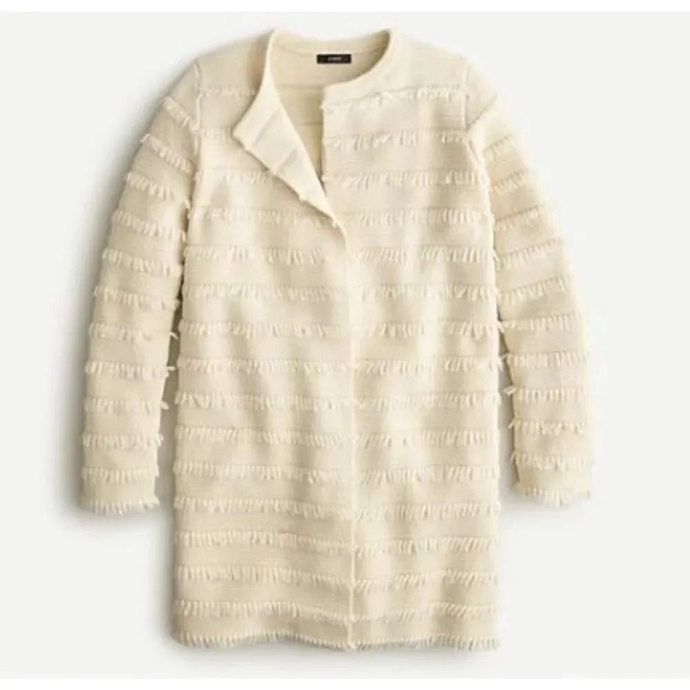 J Crew Juliette Classic Collarless Sweater-Blazer Size M ~ NWT